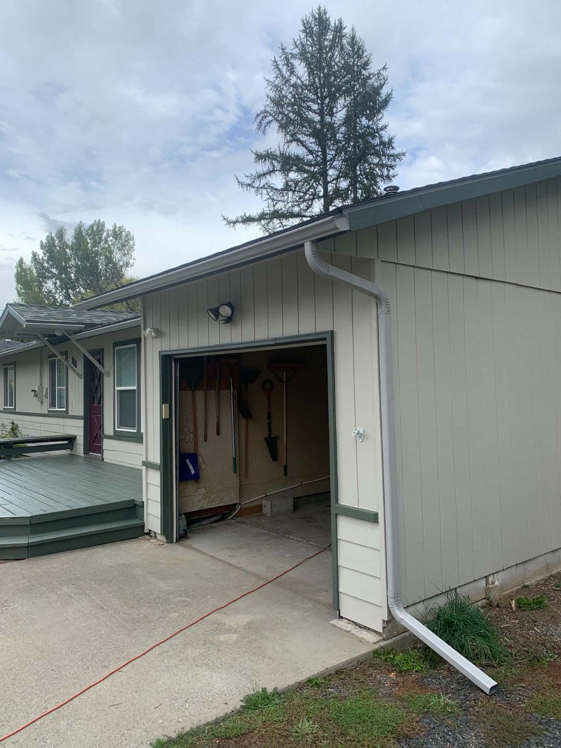 Fascia and gutter work at a home