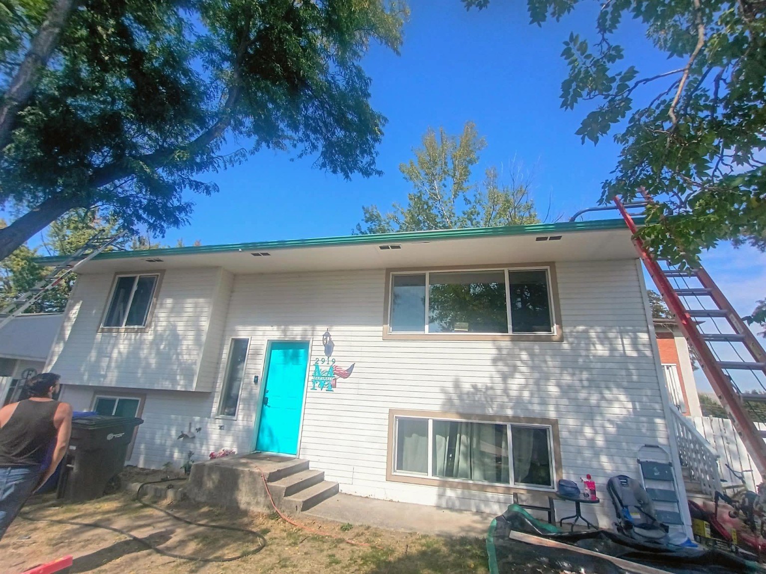 Roofing project at a residential home